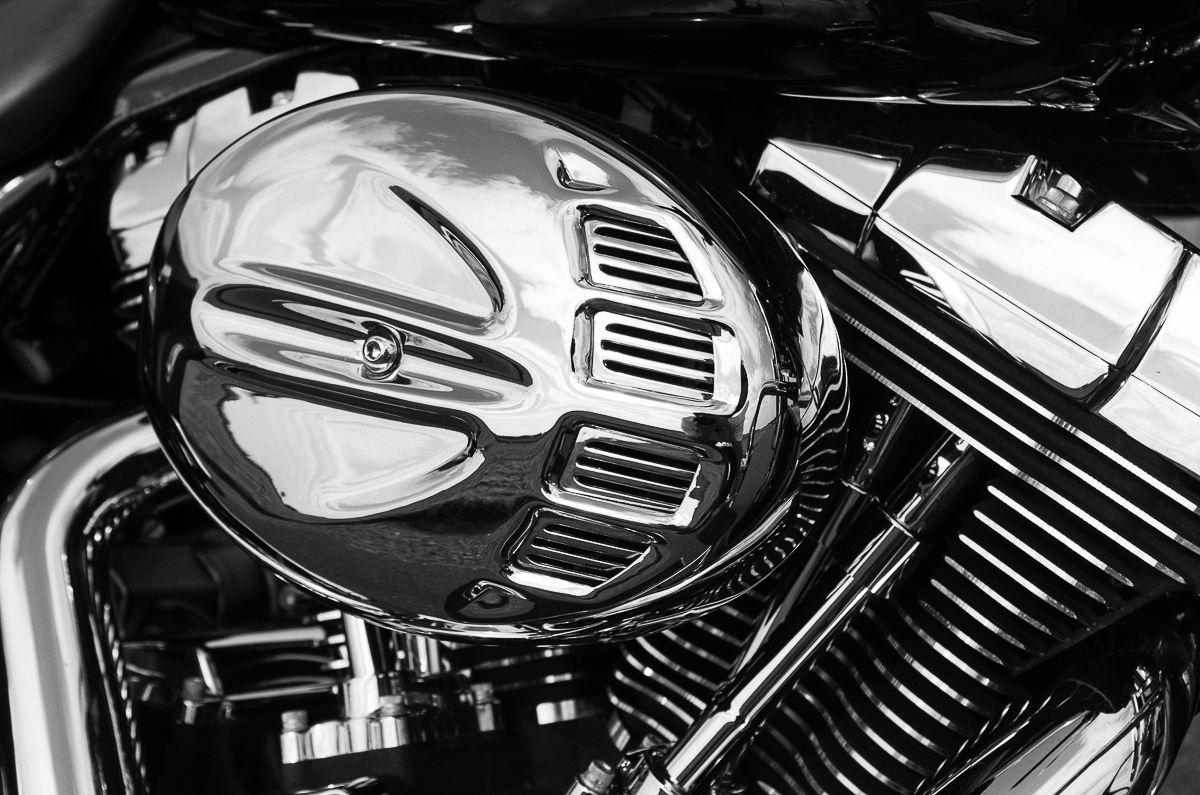 Luftfilter an einer Road King, Harley Davidson
