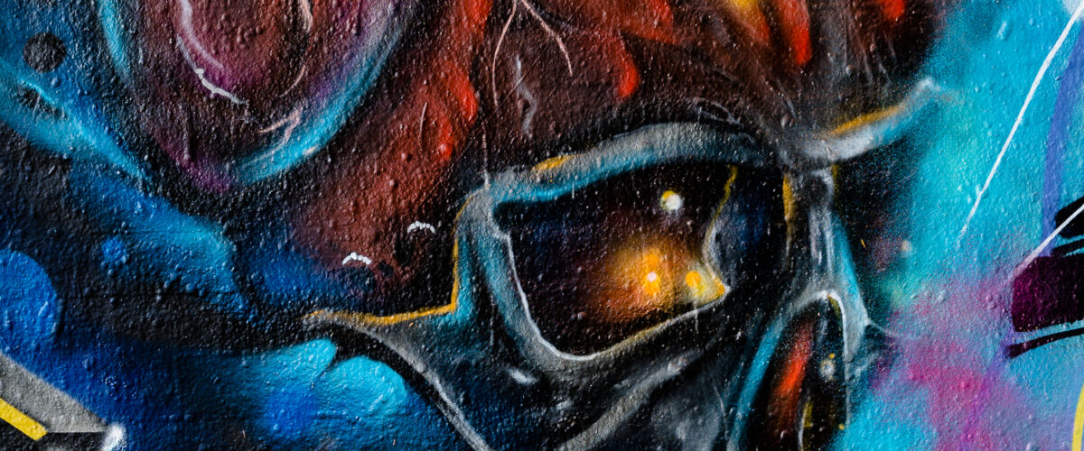 Detail eines Grafitto